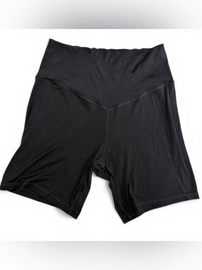 Aerie Offline AE Womens Hi Rise Real Me Bike Shorts 7" Crossover Size XL Black